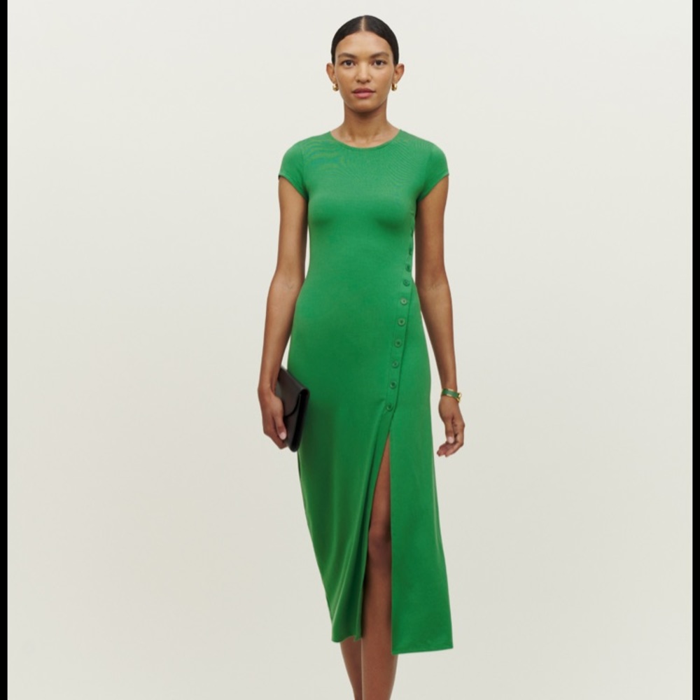 Reformation Kamila Dress in Kelly green BNWT size M